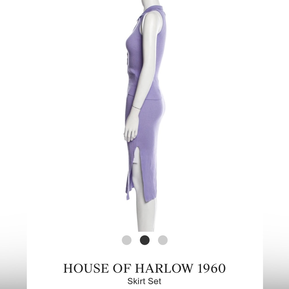 House of Harlow 1960 Lavender Ribbed Knit Midi Skirt (Skirt Only!) - Picture 7 of 9